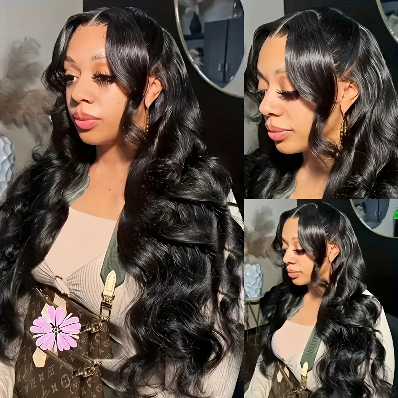 13x6 Body Wave Lace Front Wigs Human Hair 200 Density HD Transparent Lace Front Wigs for Black Women Body Wave Lace Front Wigs Pre Plucked 13X4 Lace Front Wigs Human Hair view 6