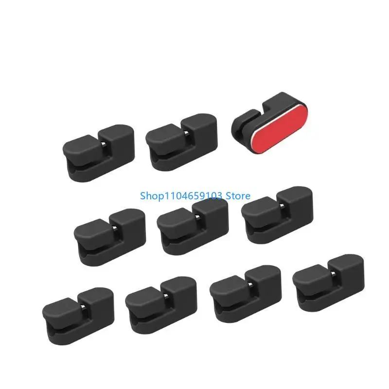 10Pcs Cable Clamp Data Line Fixer Holder Cylindrical Wire Management Clip Desktop Tool for Wall Desk Christmas Light