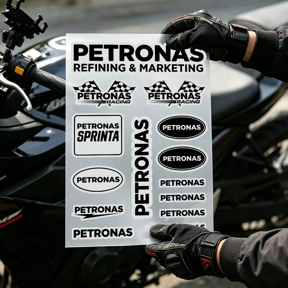 For PETRONAS Car Reflective Sticker  Multi‑Use Safety Decal for Motorcycle Helmet Night Guard Glow Tape Best Gift for Driver