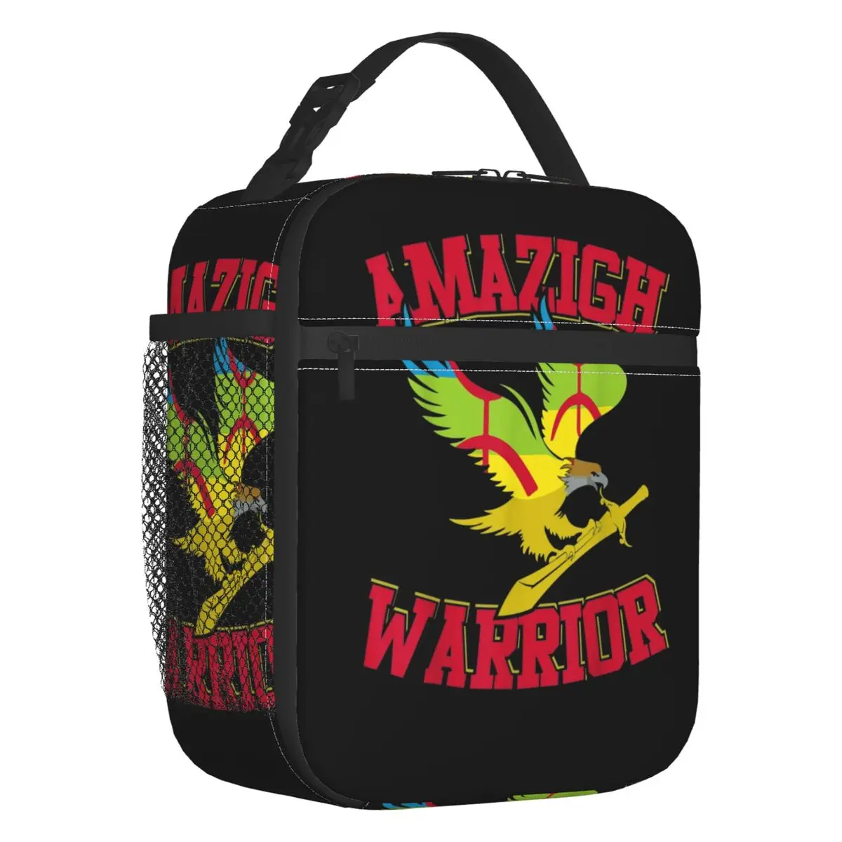 

Custom Amazigh Warrior Kabyle Berber Amazigh Flag Gift Lunch Bag Men Women Warm Cooler Insulated Lunch Box for Adult Office