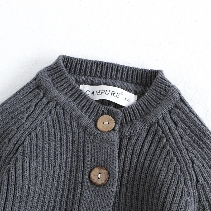 0-24M Baby Clothes Spring New Infant Rompers Solid Knit Jumpsuits O Neck Boys Jumpsuit Toddler Outfit