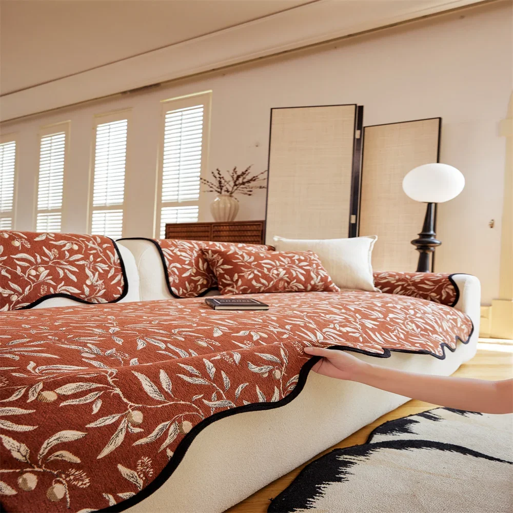 Sofa Cushion New Style Imitation Cotton and Linen All-season Anti-slip Cross-border Sofa Cover Full-cover Sofa Scarf