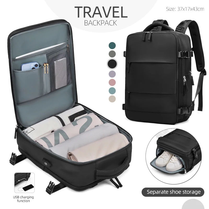 

Multi-Compartment Travel Bag Waterproof Backpack Men Women Hiking Business Office School Anti-Theft Breathable Outdoor Gear