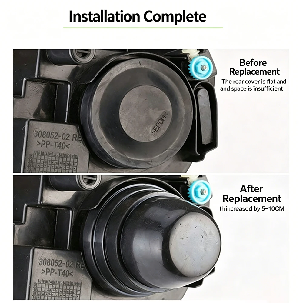 Extended Car Headlight Dust Cap For LED Bulb Retrofit Solve Short Rear Cover Problem Dustproof Waterproof High Quality Rubber