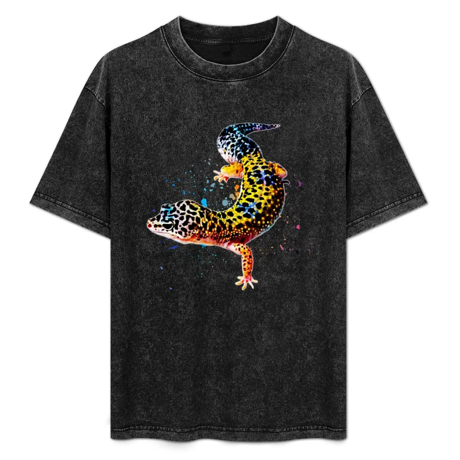 

Leopard Gecko Reptile Keeper Lizard Watercolor T-Shirt cute clothes man clothes graphics customs men clothes