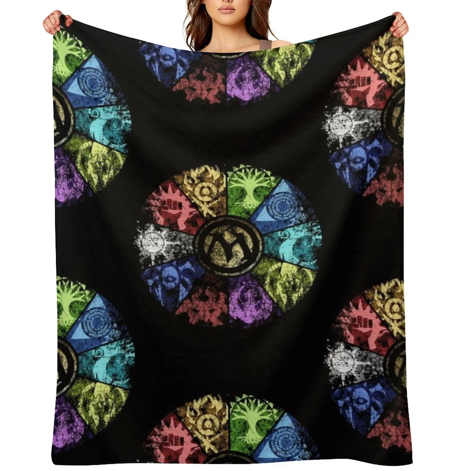 

MTG Faded Guild Wheel Throw Blanket decorative Soft Big Camping Luxury Blankets
