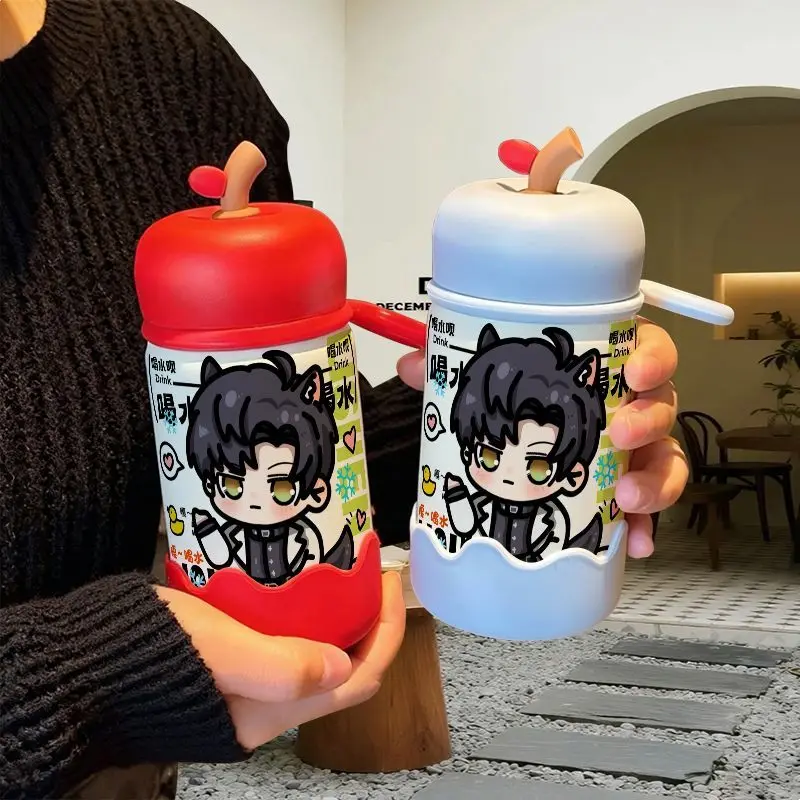 Em estoque amor e espaço profundo anime 2025 jogo cos zayne unissex 15x6.5cm dos desenhos animados copo de água isolado de aço inoxidável presente