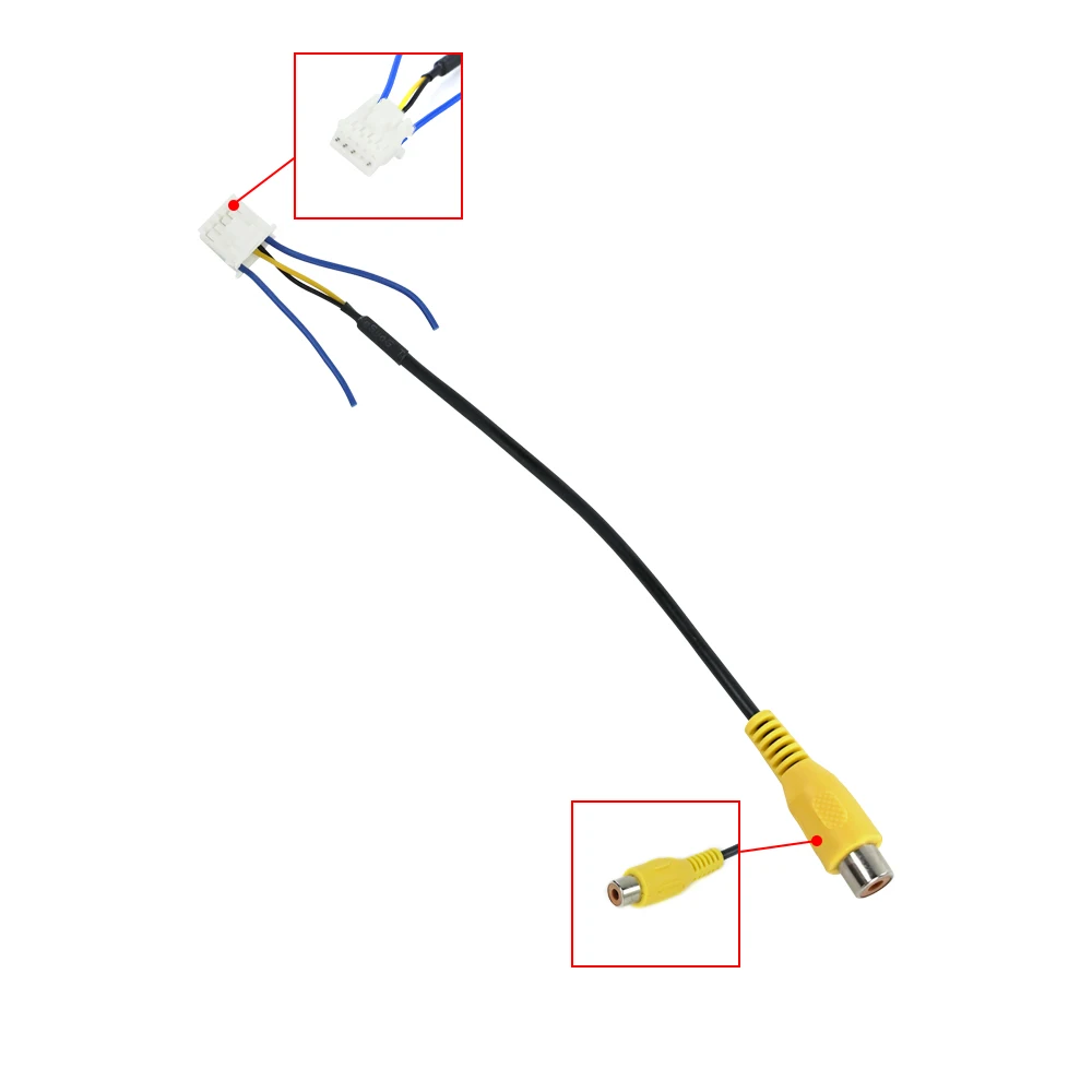 10 Pin Car Rear View Backups Camera Video Cable Adaptor RCA Wiring Connector For Car Android Radio Accessories ﻿