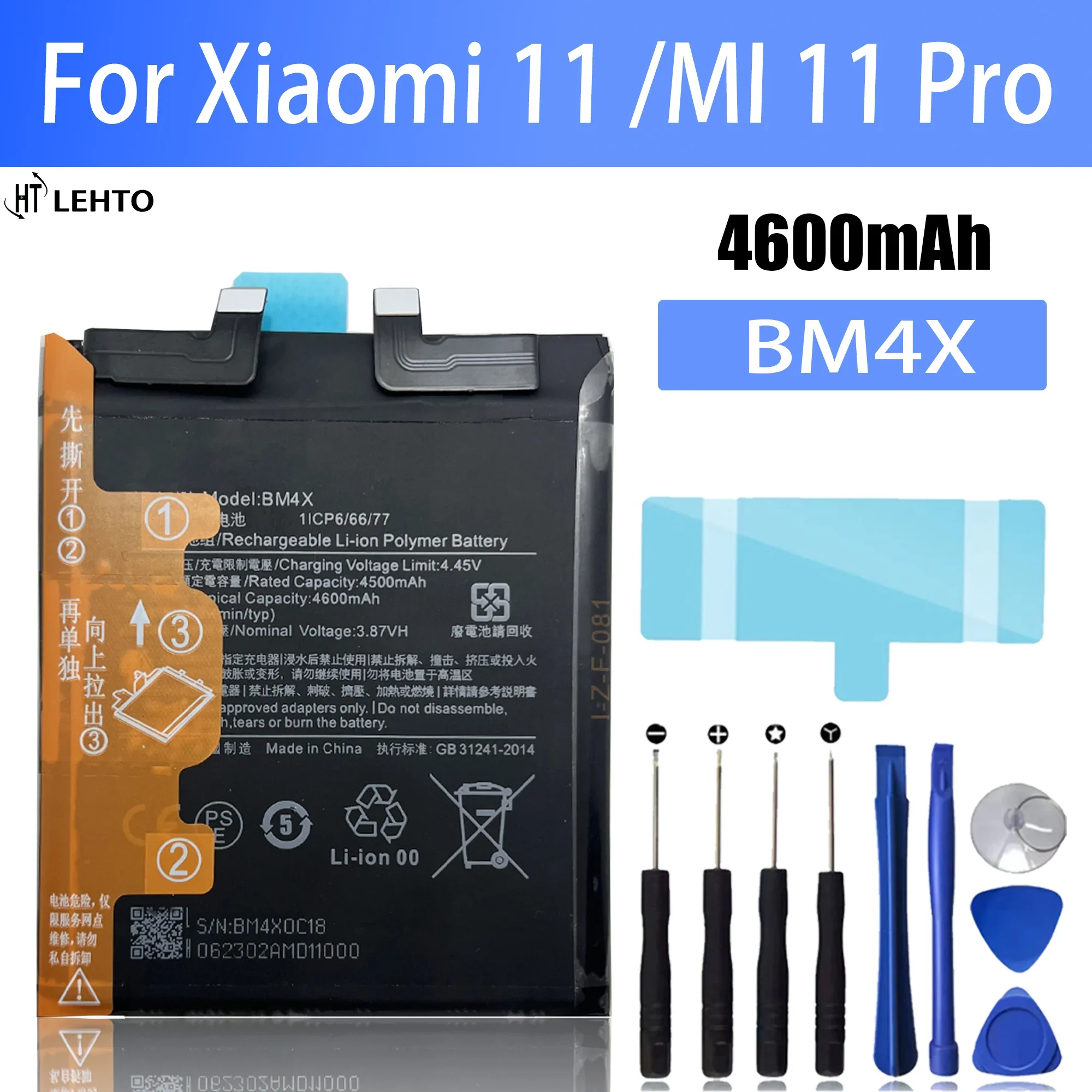 

100% New Original BM4X Battery For XIAOMI 11 / mi 11 pro Phone Replacement Bateria