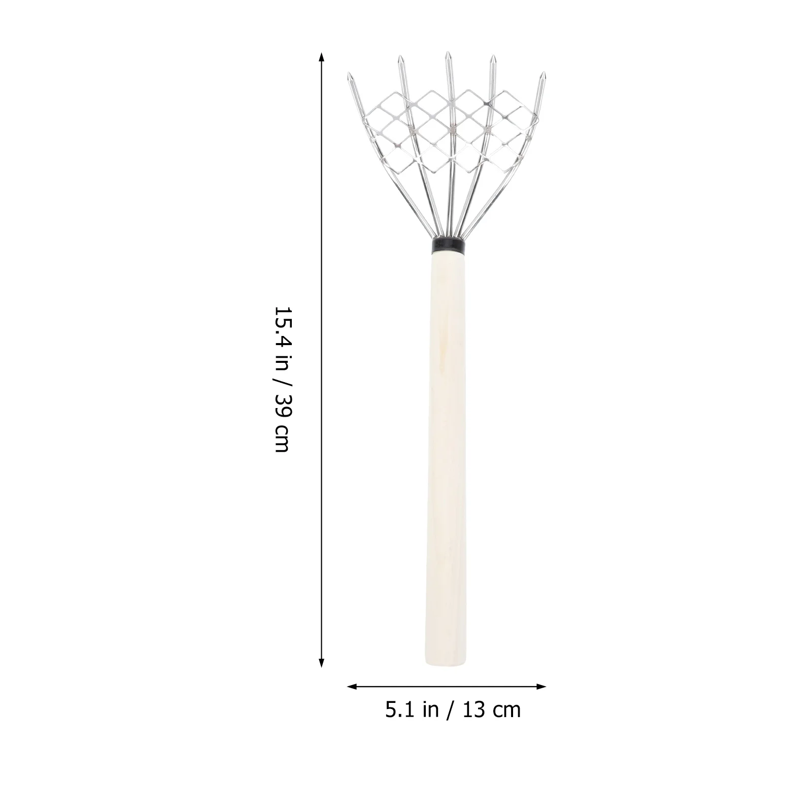 

Stainless Steel Garden Rake 304 Wood Handle Claw Rake for Spreading Soil Digging Clams Oyster Shell Net Design Durable Reliable