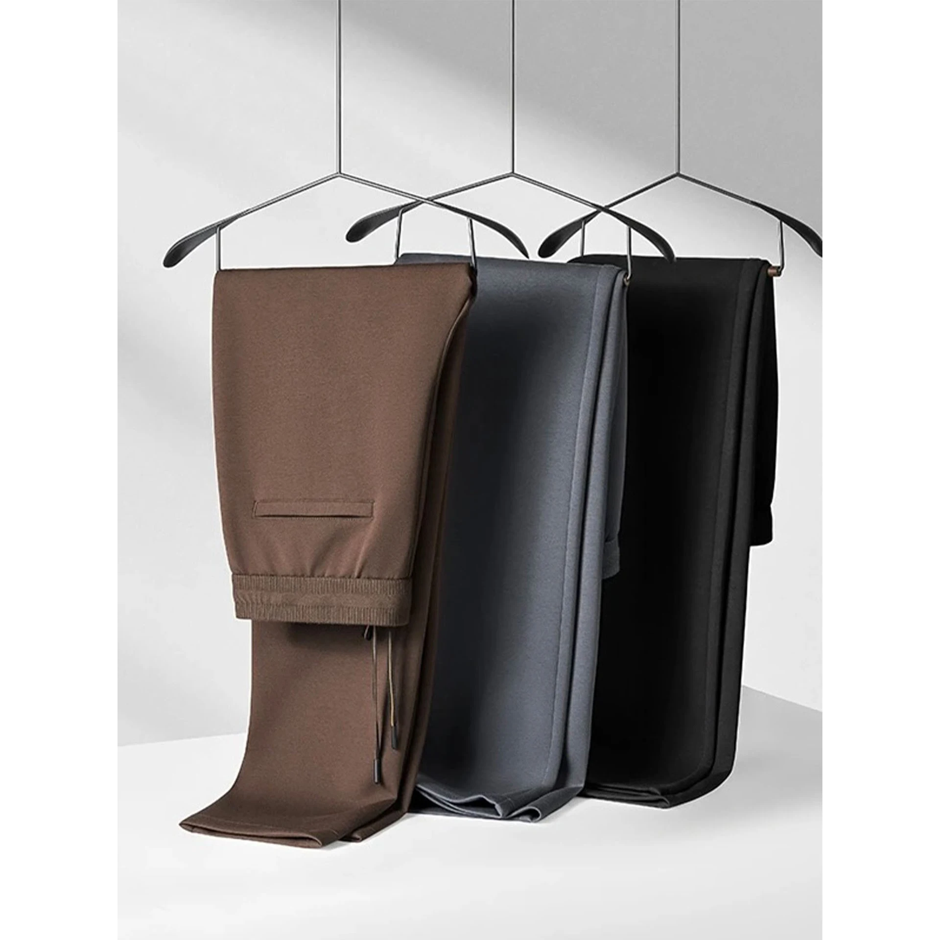 

Knitted Spor Casual Pants Men's Autumn Winter New Simple Straight Loose Comfortable Long Trousers