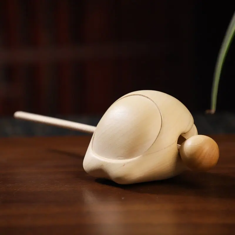 

Cz boxwood carved wooden fish solid wood portable chinoiserie handle buddhist carved small ornaments