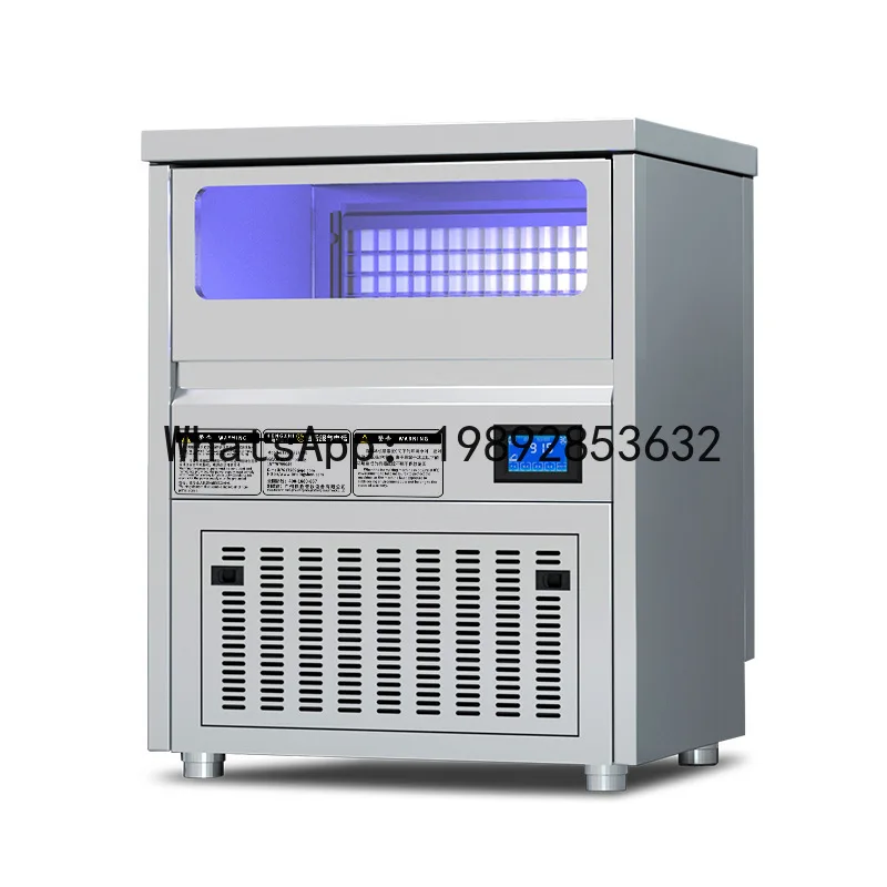 

YY Commercial milk tea shop fully automatic small square ice cube making workstation stainless steel ice cube machine