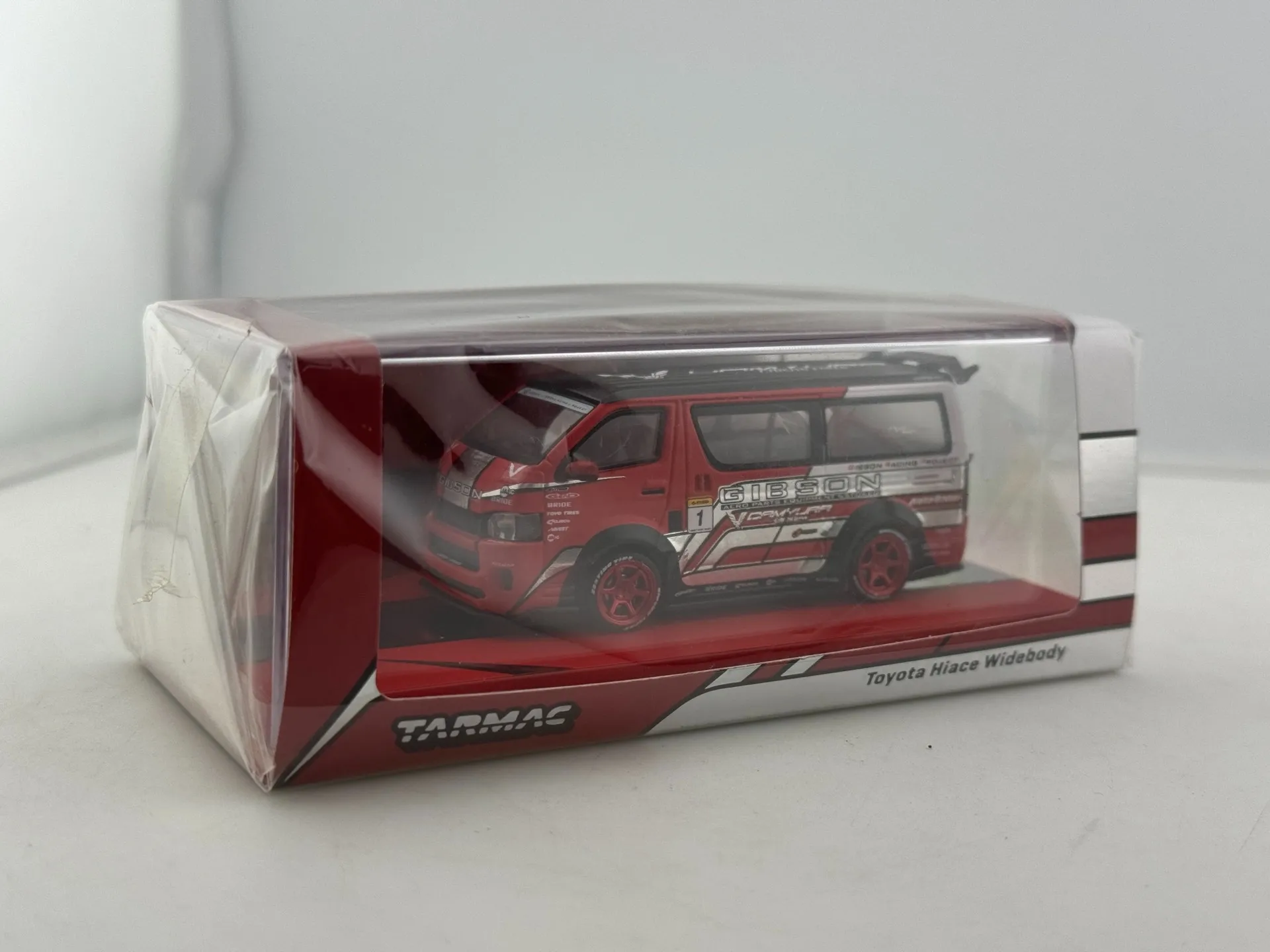 Diecast TARMAC WORKS TW 1/64 Bilancia TOYOTA HIACE LARGO CORPO Modello di Auto Da Collezione Giocattolo Regalo Souvenir Display Ornamento