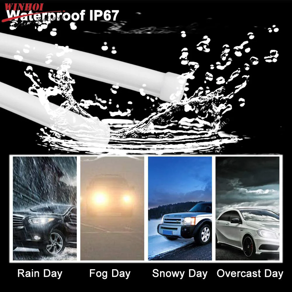 Car Headlight Drl Strip RGB Scan Start Sequential Neon Led Strips Daytime Running Lights with Turn Signal Auto Lights Assembly view 5