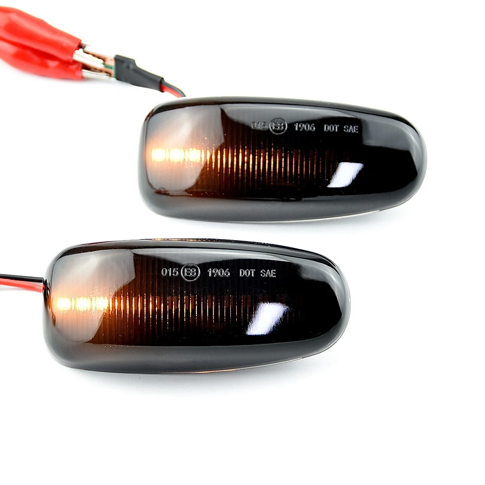 مصباح إشارة جانبية ديناميكية ليد للسيارة ، ضوء أسود ، مصباح تشغيل لمرسيدس بنز W210 ، W202 ، W208 ، R170 ، فيتو W638