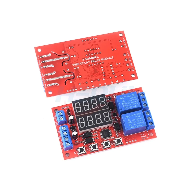 Delay time relay module 5V12V24V timing programmable optocoupler Isolated pulse cycle power off trigger