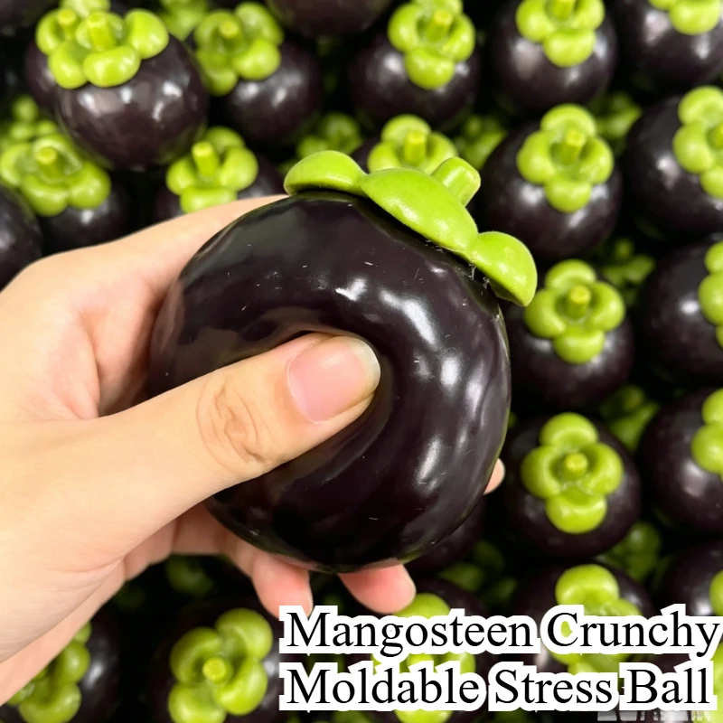 Mangosteen Crunchy Moldable Stress Ball Squeeze Toy Crispy Squishy Fidget Toy