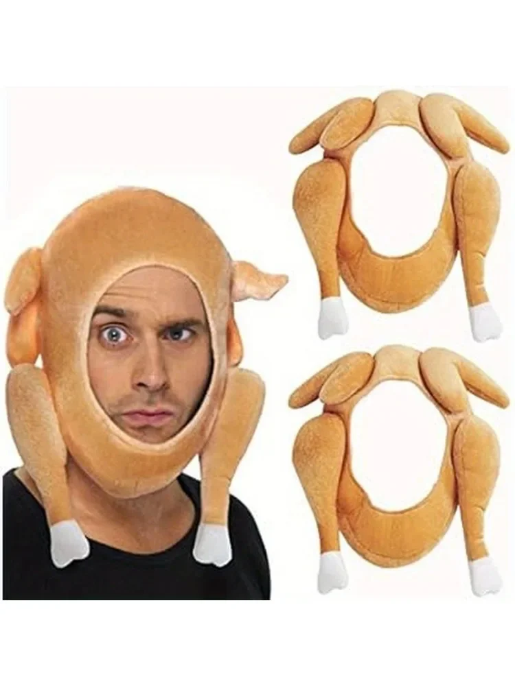 

2 Pcs Thanksgiving Turkey Cap Plush Thanksgiving Costume Party Gift Supplies Accessories Suitable for Children Women Men