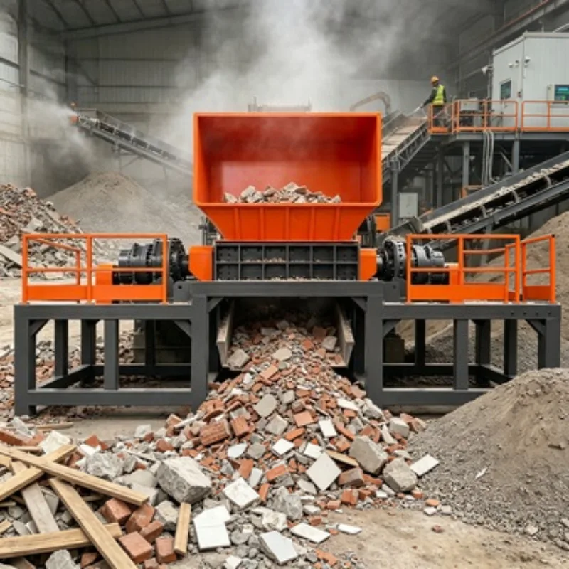 Shredder for Scrap Metal Plastic Products Factory Shredding Machine Double Shaft Shredder Metal Plastic Wood Paper Shredding