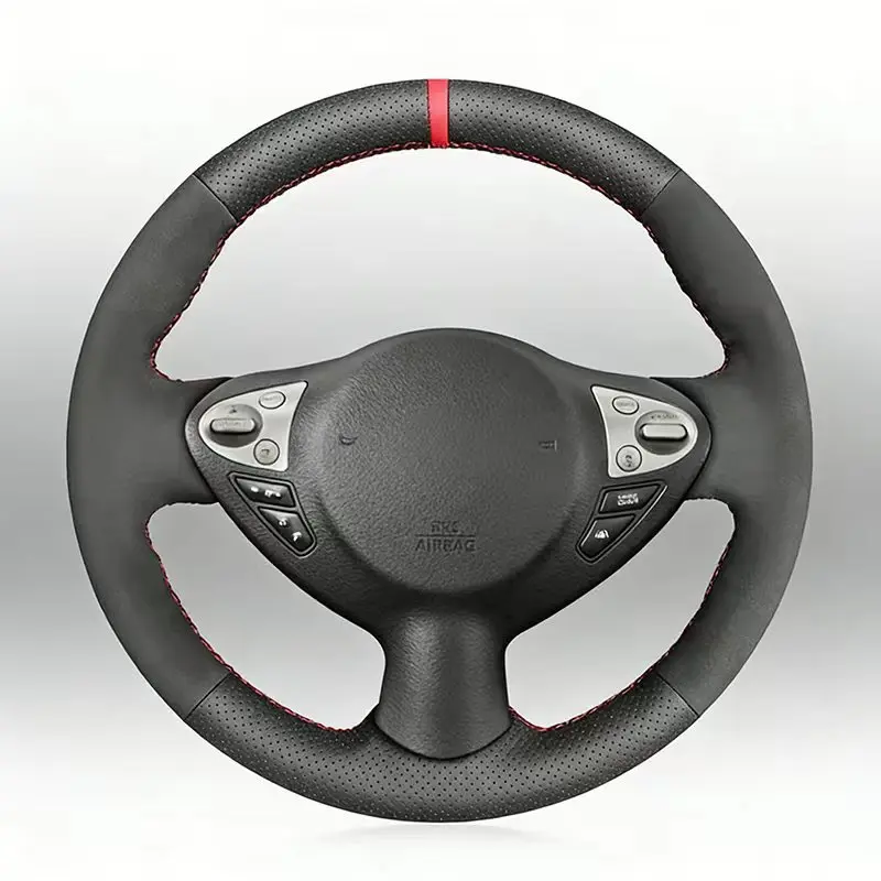 Custom Steering Wheel Cover Wrap for Infiniti FX FX35 FX37 FX50 QX70 Nissan Juke Maxima 370Z Sentra SV Steering Wheel Cover