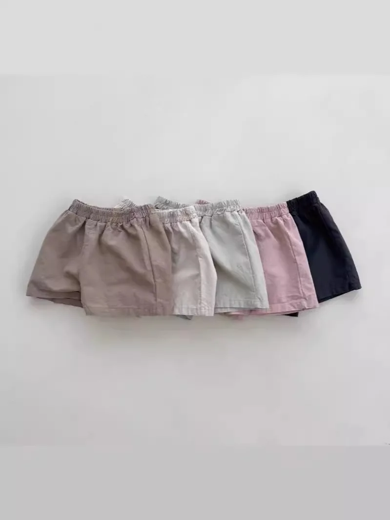 Summer New Baby Solid Loose Shorts Infant Versatile Casual Pants Fashion Sports Toddler Boy Girl Cotton Breathable Beach Shorts