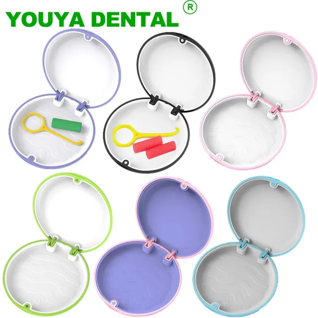 Pudełko do przechowywania protez Dental Retainer Case ortodontyczne sztuczne zęby ochraniacz na usta szelki Aligner Case Organizer akcesoria stomatologiczne