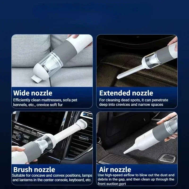 New Car Vacuum Cleaner Portable Mini Handheld Vacuum Cleaner Smart Home Car Dual-purpose Mi Wireless 20000PA Dust Catcher