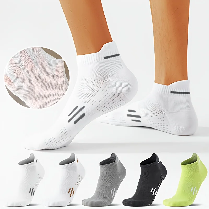 5/10 Paar Sommer-Sportsocken für Herren, atmungsaktives Mesh, dünne Sportsocken zum Laufen, Basketball, Radfahren