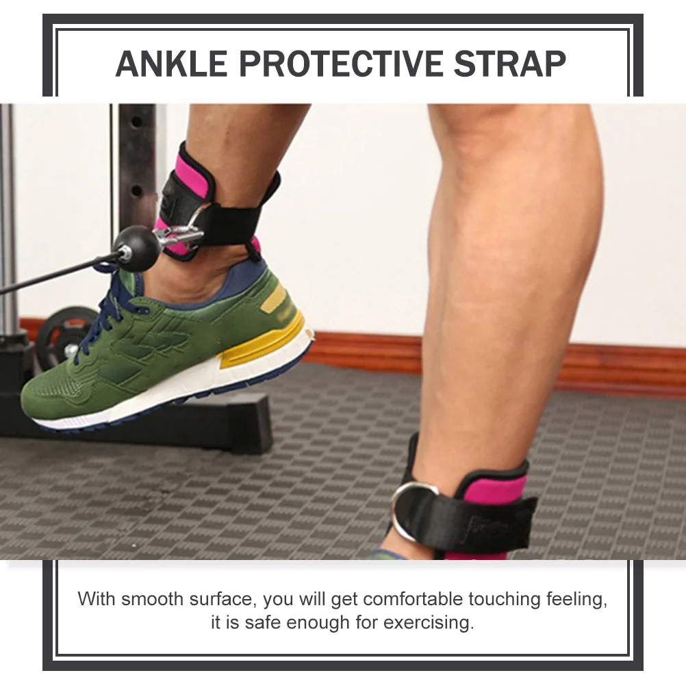 

Adjustable Ankle Cuffs For Cable Machine Leg Training Straps D Ring Buckle Fitness Gear Ankle Band Exercise Resistance