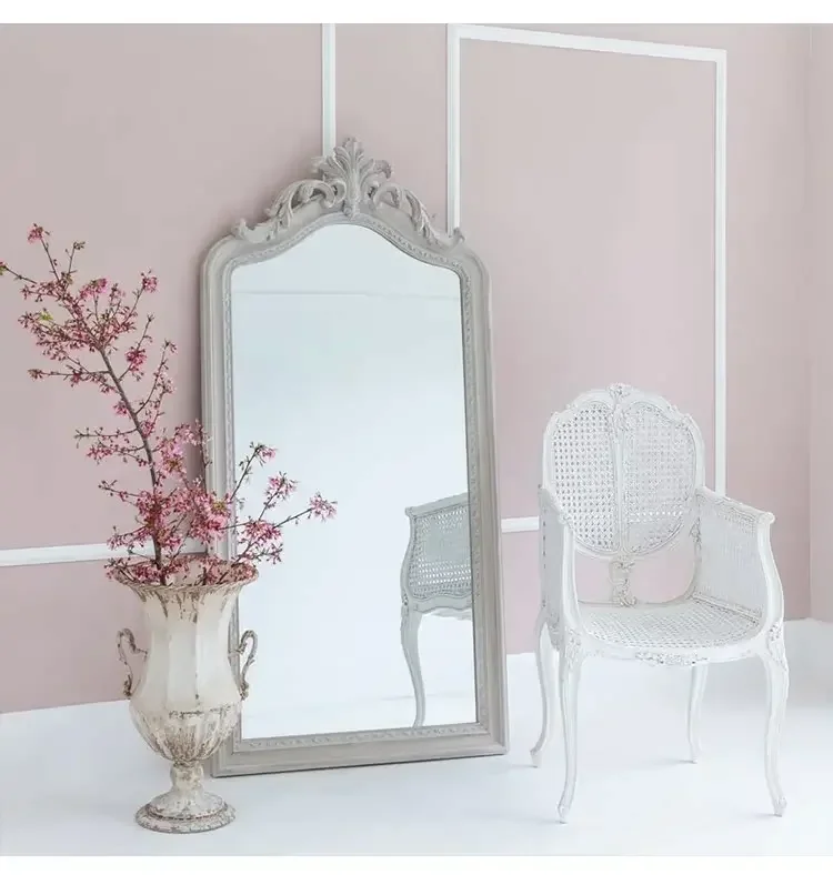 

Light luxuryFull body girls bedroom floor fitting mirror household dressing bedroom floor square mirror