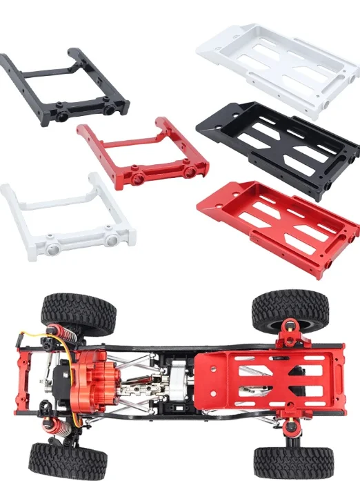 Metal CNC Bumper Mount Chassis Brace Battery Tray Kit for 1/12 MN MN86 MN86S MN86KS MN128 4WD G500 RC Car Upgrade Parts
