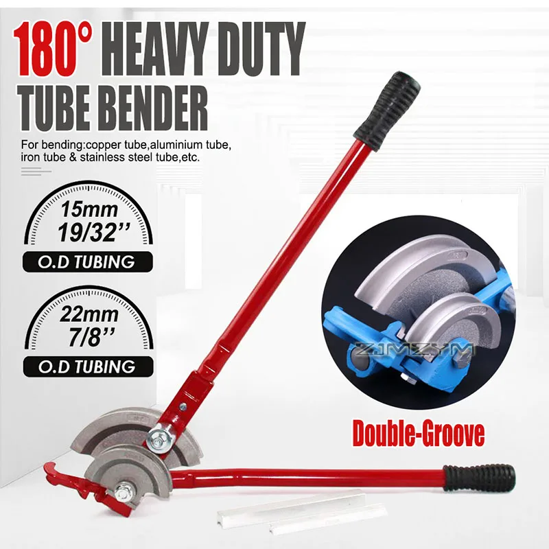 Manual Tube Bender Tool Lever Type Pipe Bender for 15mm+22mm 180° Cold Bending Tool for Air Conditioner Refrigeration Plumbing - view 2