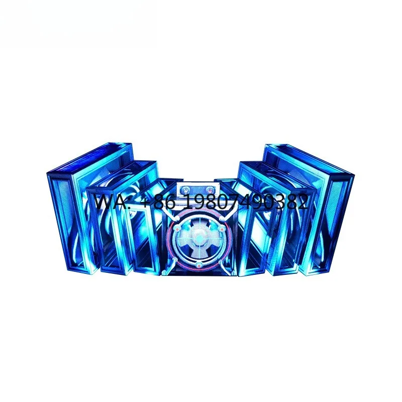 Portable Naked Eye 3D Full Color LED DJ Booth Display Visual LED Screen For Bar Club Nightclub Indoor Stage Use