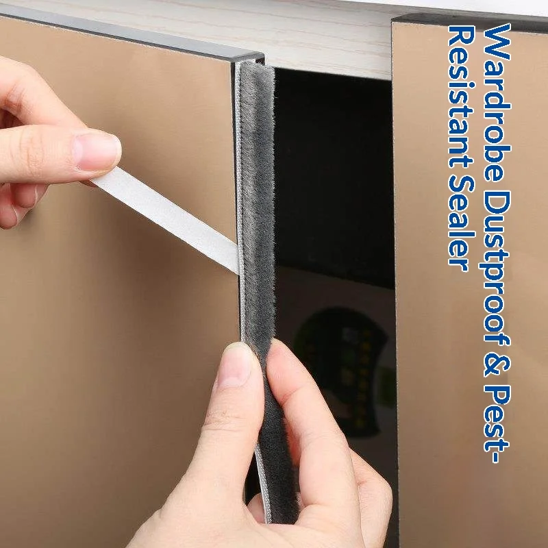 Wardrobe Sliding Door Dust Sealing Anti-collision Strip Door Window Gap Filling Strip Edge Sealing Tape Windproof Brush Strip