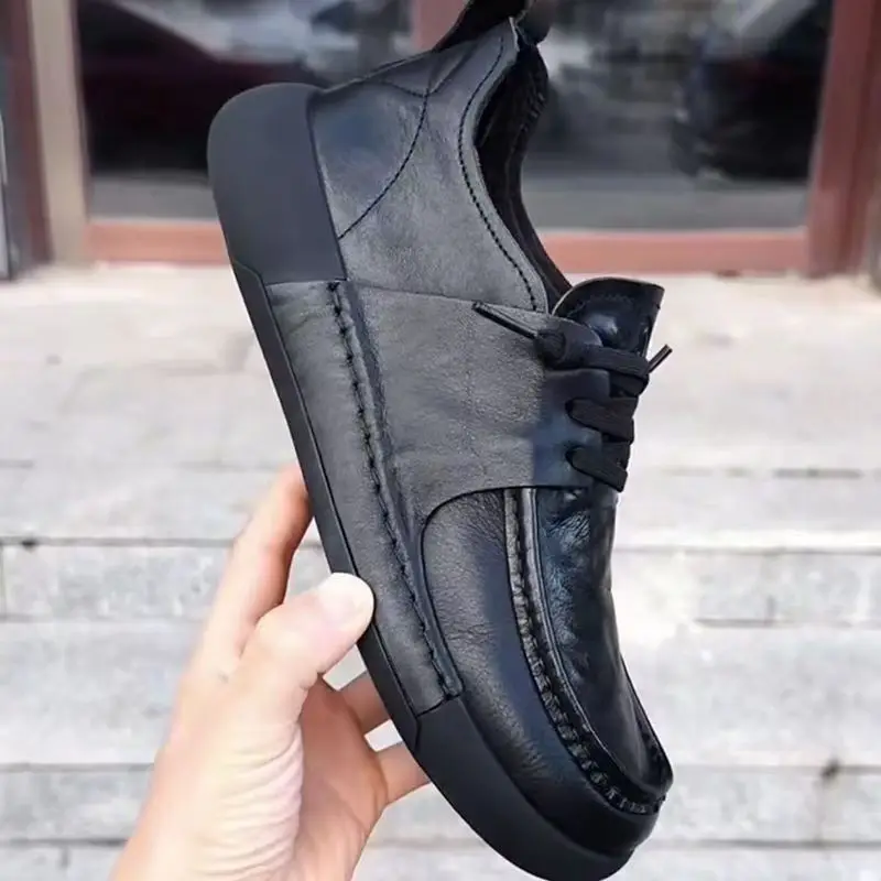 

Men's leather shoes 2025 autumn and winter black fashion board shoes fashion sports and leisure shoes men's shoes