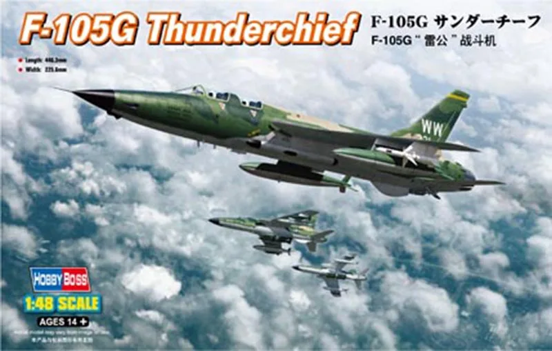 

Hobby Boss 80333 1/48 Scale Airplane F-105G Thunderchief Fighter Jet Bomber Model TH05877-SMT6