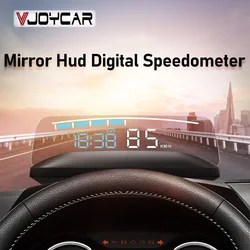 Vjoycar 2023 Mirror Projector HUD Head up Display Car OBD2 Gauge Windshield Speed Display Overspeed Security Alarm RPM Voltage