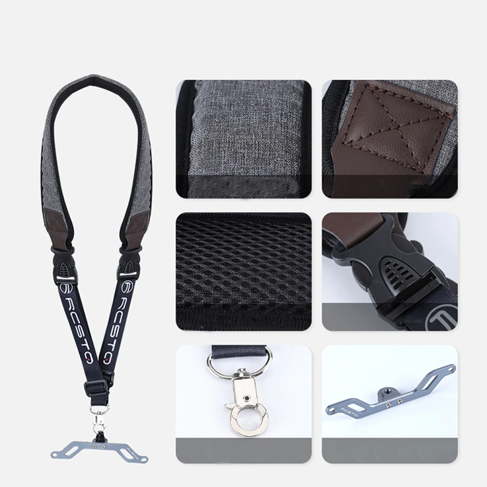 Parti di montaggio in lega per imbracatura da collo per controller drone con cordino largo con cinturino a fibbia singola per telecomando DJI Mini 3Pro con schermo