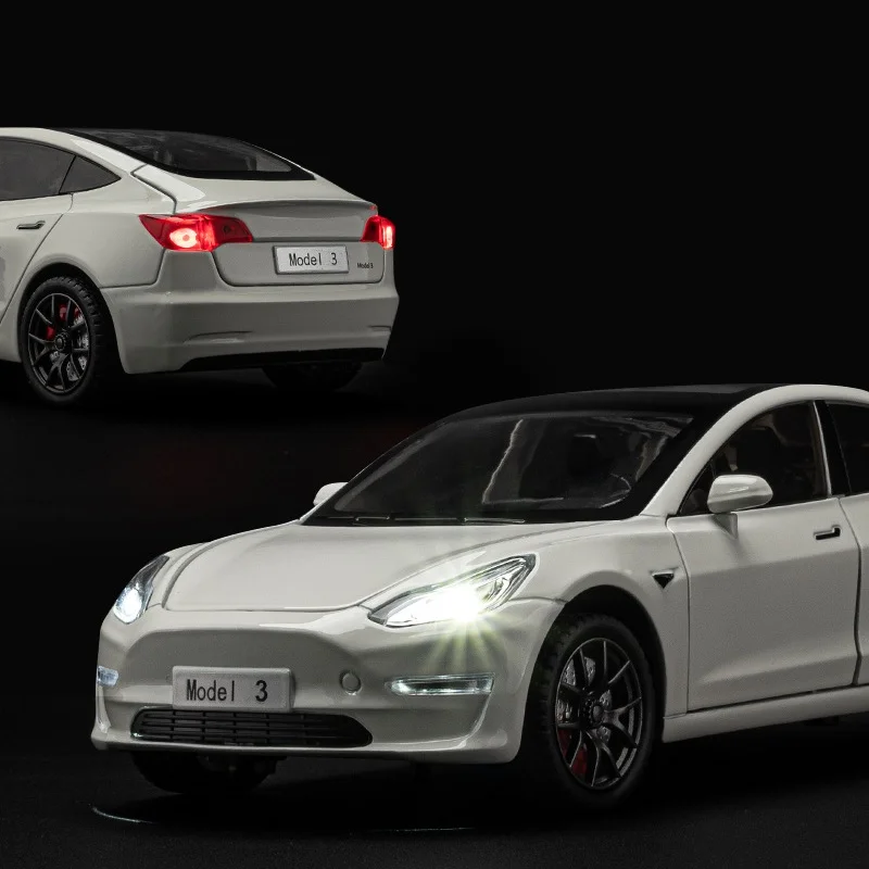 1:24 modèle 3 voyage RV remorque alliage modèle voiture jouet moulé sous pression métal coulée son et lumière voiture jouets pour enfants véhicule