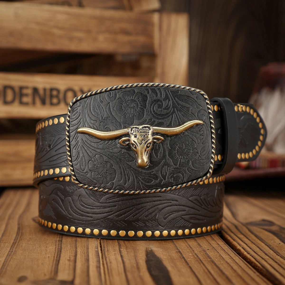 حزام PU على الطراز الغربي مناسب لكل من الرجال والنساء، على الطراز البوهيمي والرجعي، مثالي للنزهات اليومية غير الرسمية