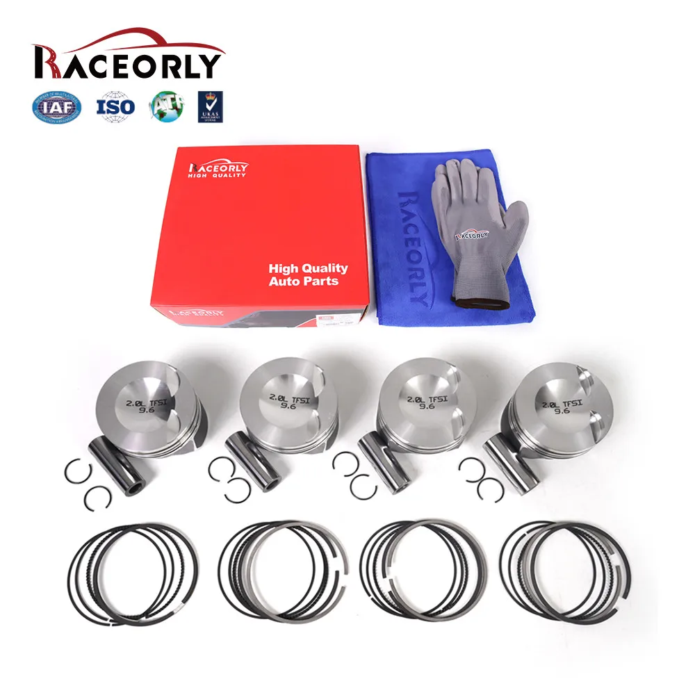 

RACEORLY Pistons Set +0.25 Oversized 82.75mm Φ21mm For VW GTI AUDI A4 Q5 2.0T