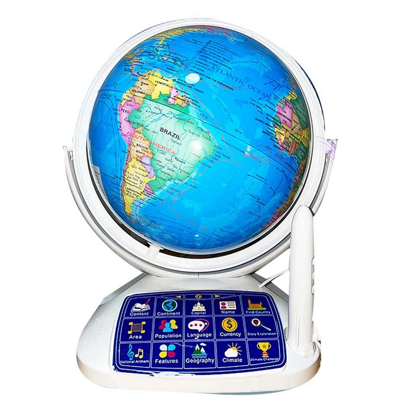 AR Globe For Kids Education Talking Interactive Globe Early Childhood Learning Built-In Constellation Light Globe