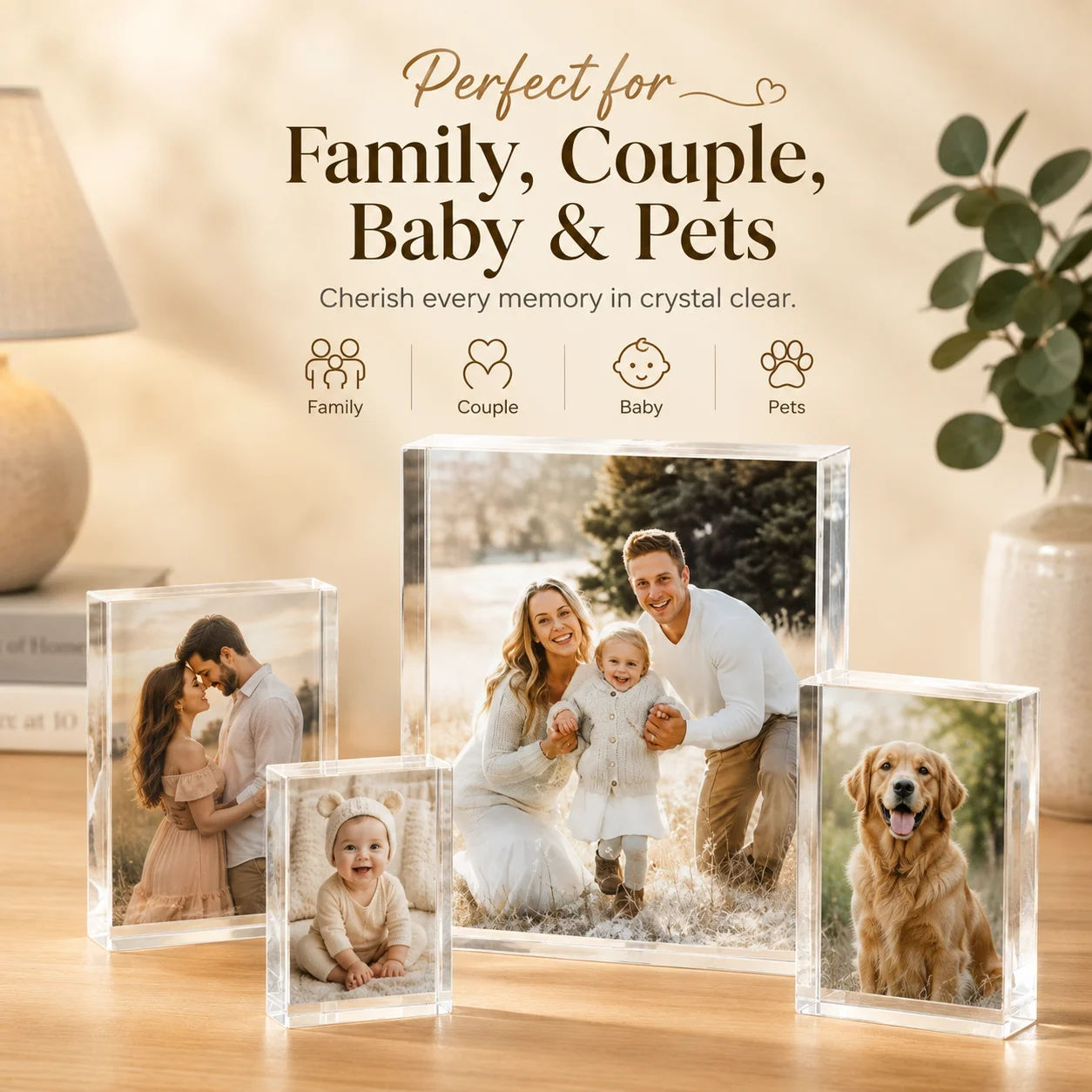 1PC Personalized Acrylic Photo - Photo Acrylic Block 评论和价格