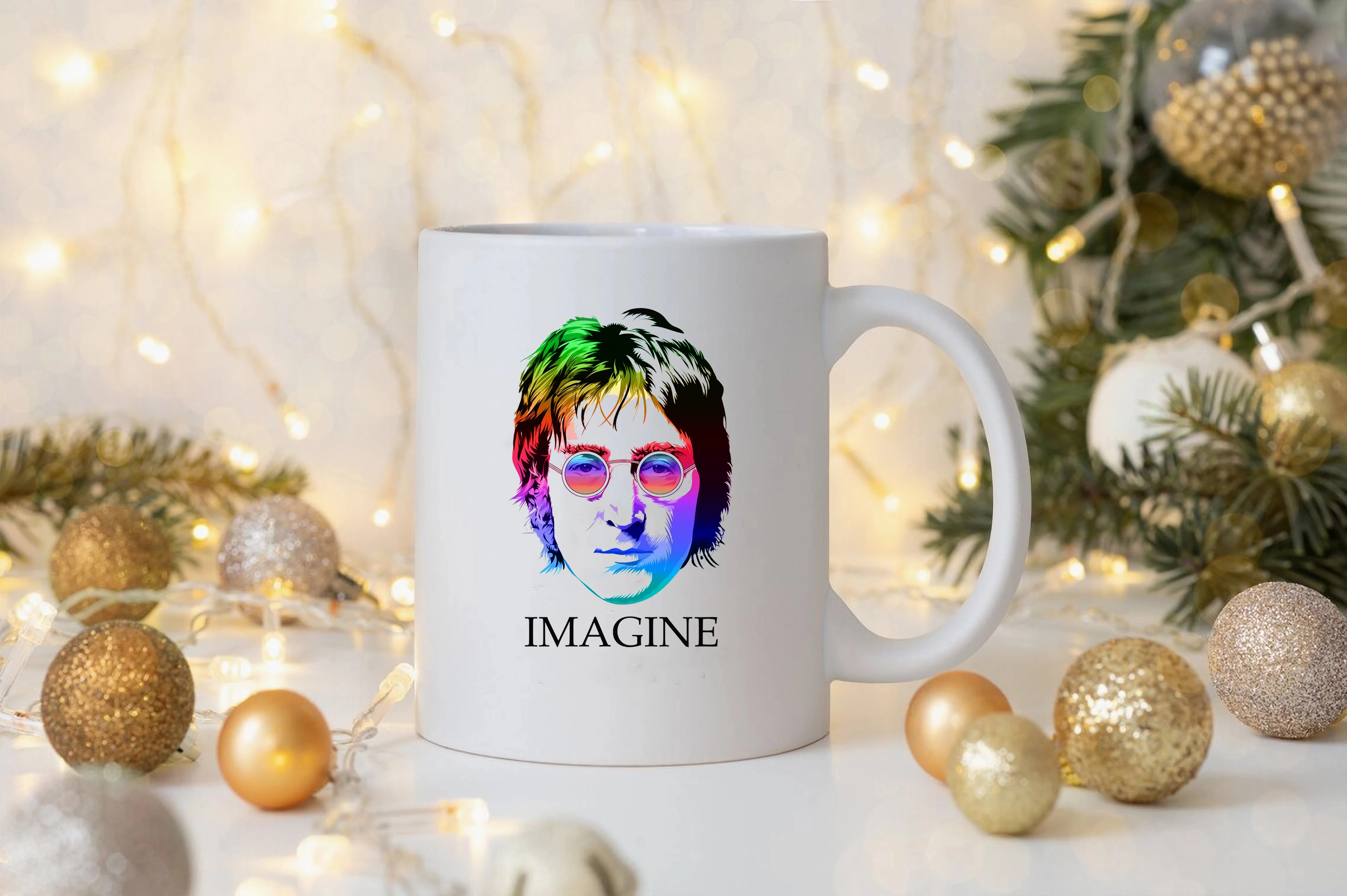 John Lennon's 'Imagine'marks silver jubliee of Convention on Rights of the Child commemorative mug rock band coffee mug fan gift