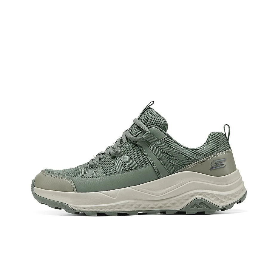 Skechers Cushioning Slip Resistant Abrasion Resistant Low top Casual Shoes Men's Gray Green 118123-CHAR