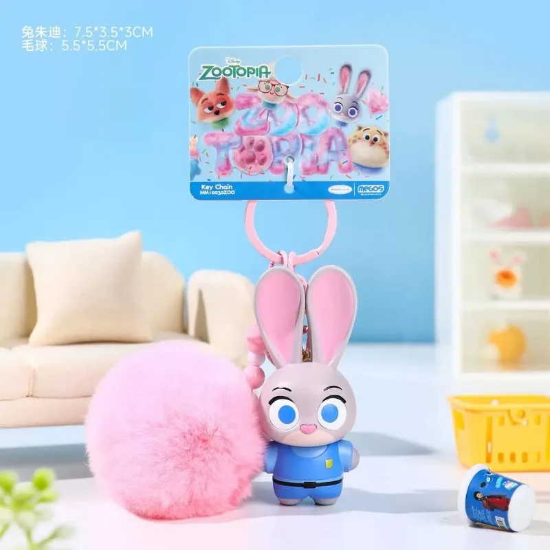 ديزني Zootopia أفخم المفاتيح جودي نيك لطيف لينة محشوة زوجين حقيبة سحر الكرتون الحيوان أصدقاء عاشق حقيبة الموضة قلادة #4