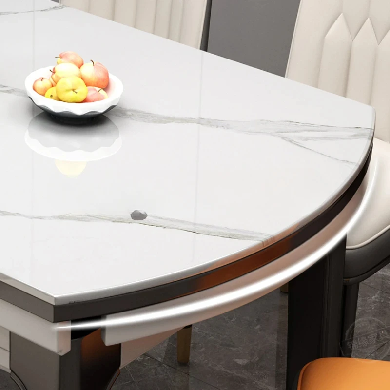 

Extendable Round Dining Tables Kitchen Luxury Balcony Living Room Dining Tables Modern Nordic Mesa Jantar Home Furniture SR50DT