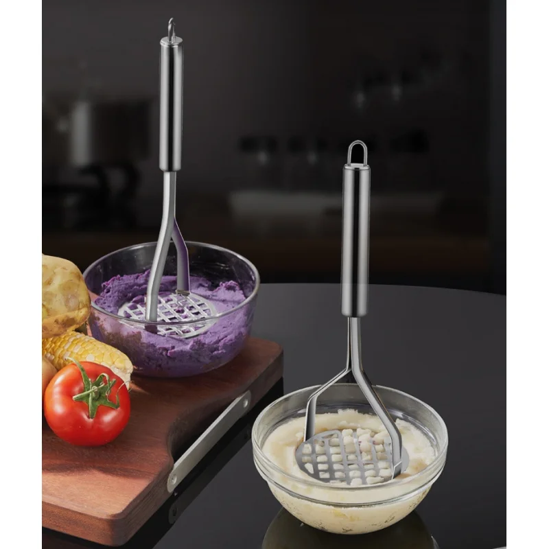 Efficient Potato Masher & Puree Maker: Smooth Crushing Gadget for Effortless Mashed Potatoes & Fruit Juices, Durable & User-Frie