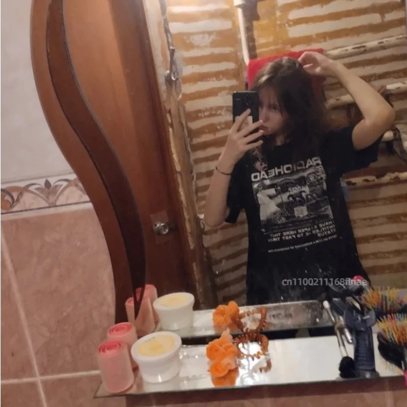 힙합 스트리트웨어, 여름 패션, 남성 및 여성 반팔 티셔츠, 댄스 공연, 스트리트 캐주얼 힙합 의상